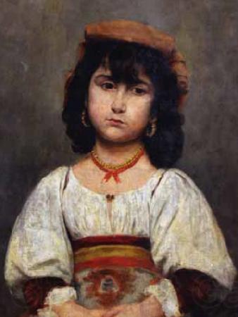 Ion Georgescu Portrait of a Little Girl France oil painting art